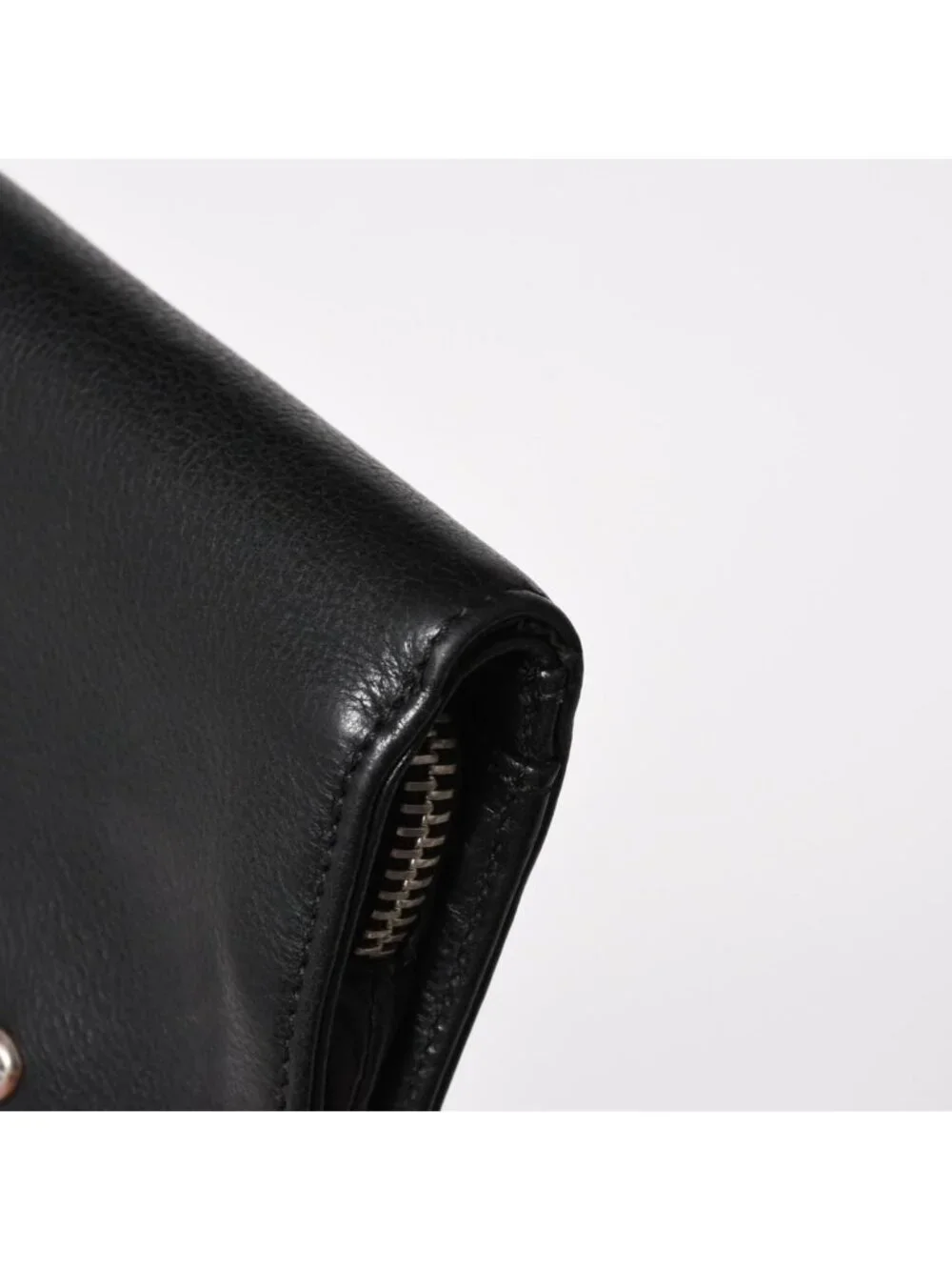Chrome Hearts Wallet Joey Bifold Dagger Zip Scroll Label Black